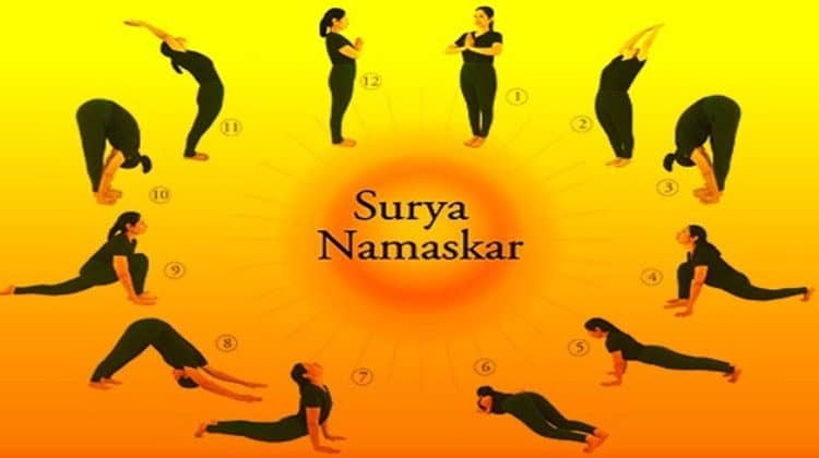 सूर्य नमस्कार आसन / Sun salutation posture